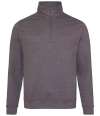 JH046 Zip Neck Sweatshirt Charcoal colour image